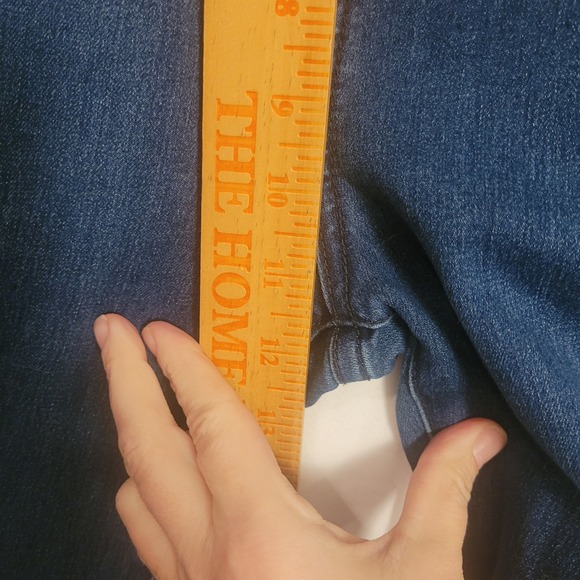 Free People High Waisted Flare Jeans Blue Denim Boho Raw Hem Women's sz 29 Short - Picture 9 of 11